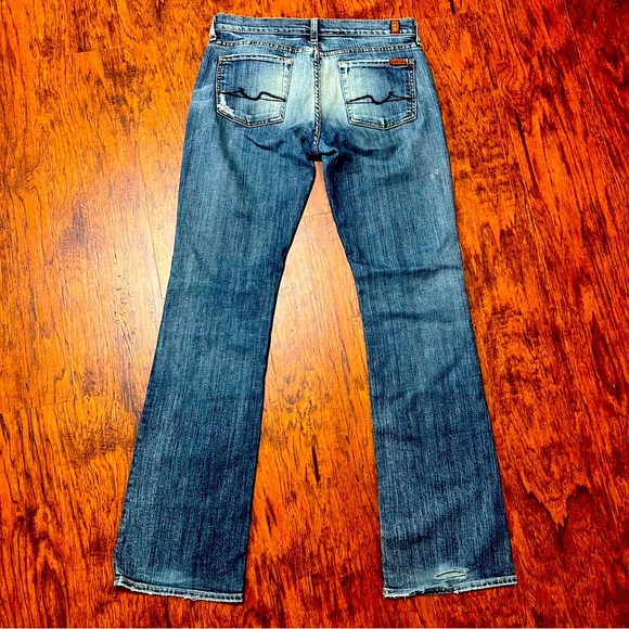 7 For All Mankind Bootcut Jeans Vintage 2005 Distressed Women’s Size 30 Y2K - Picture 2 of 15